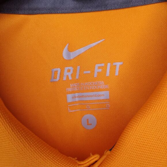 Nike Tennessee Volunteers Polo Shirt Mens Large Orange, Gray Dri Fit - Picture 9 of 11